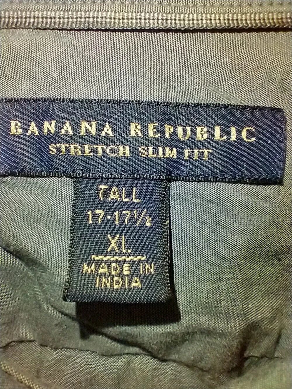 Banana Republic Stretch Slim Fit Long Sleeve Button Up Shirt Men's sz XL Tall.